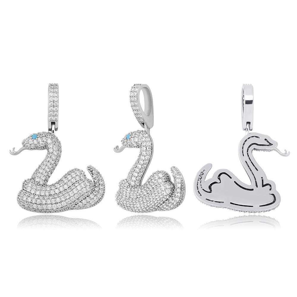 Blue Eyed Snake Pendant 14K - ICECI