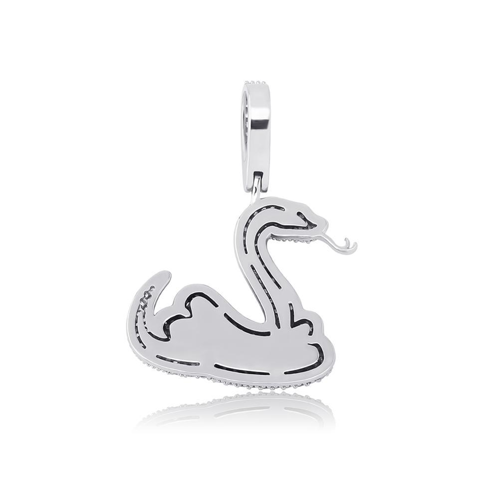 Blue Eyed Snake Pendant 14K - ICECI