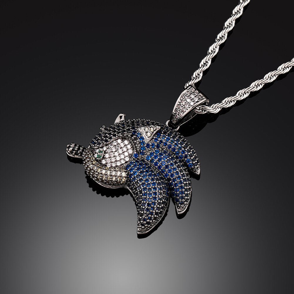 Blue Hedgehog Pendant 18K - ICECI