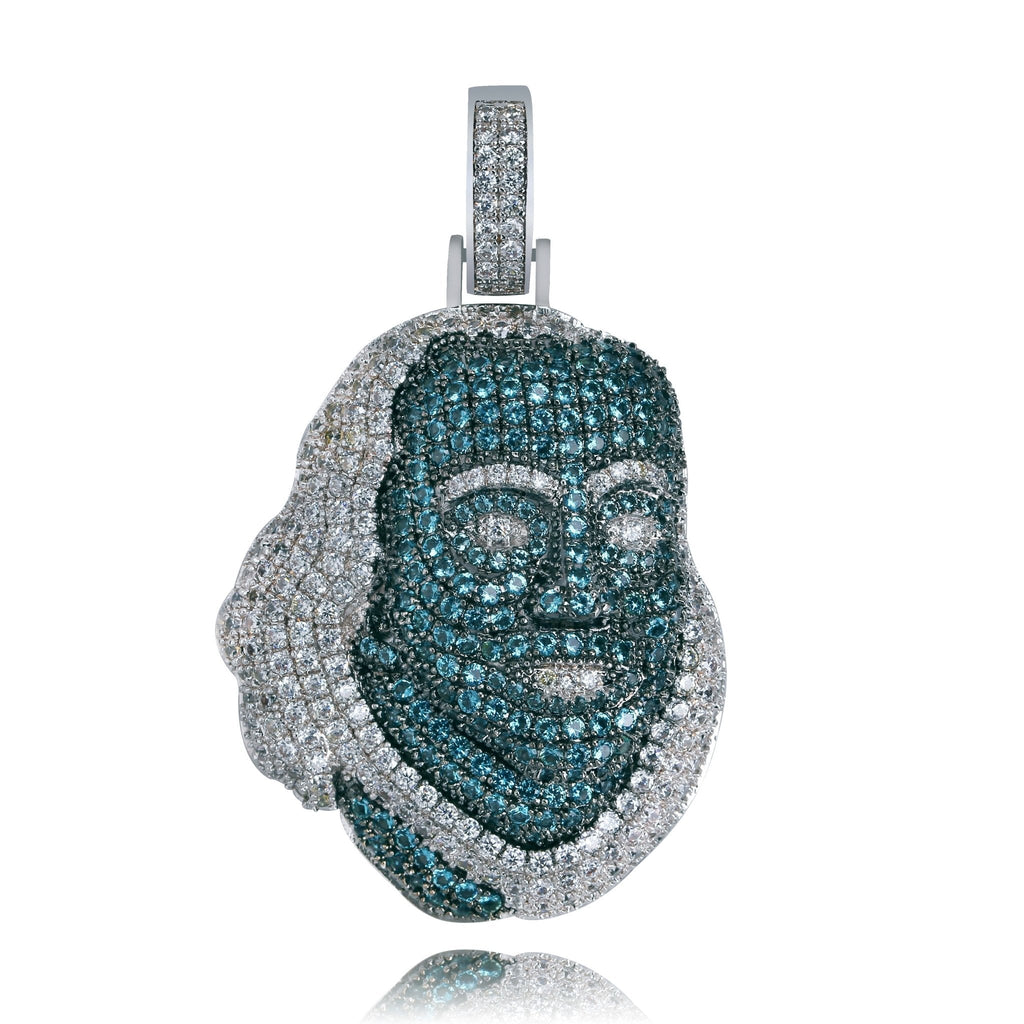 Blueface Benjamin Franklin Pendant 18K - ICECI