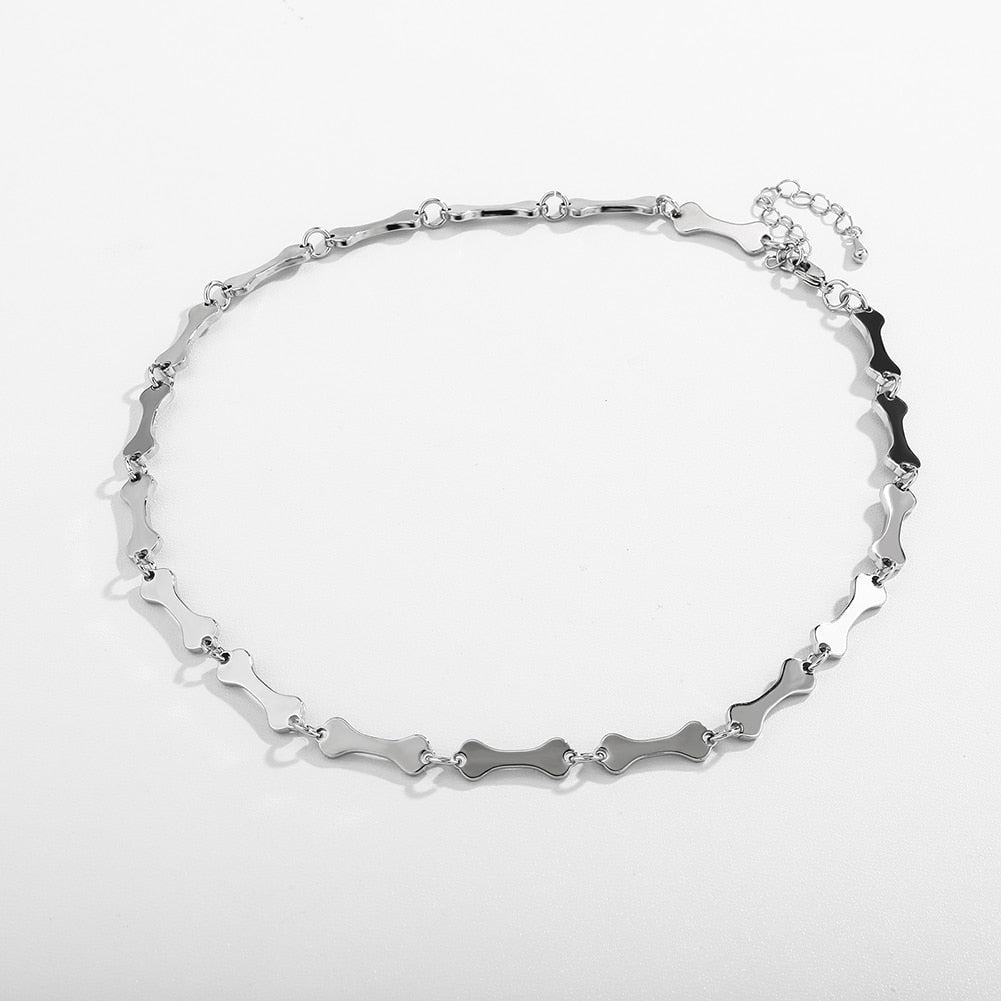 Bone Choker Necklace 14K - ICECI