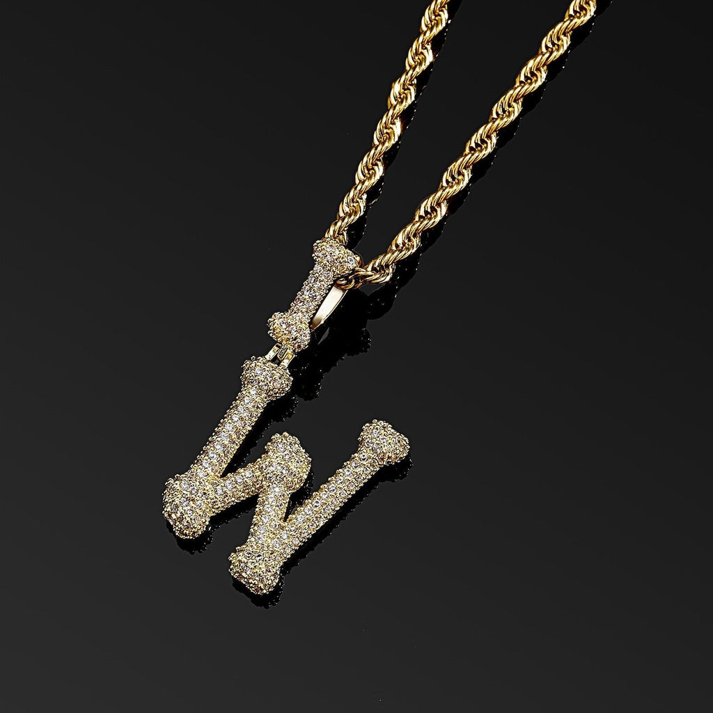 Bone Letter Pendant 14K - ICECI