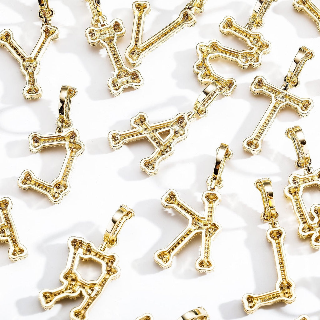 Bone Letter Pendant 14K - ICECI