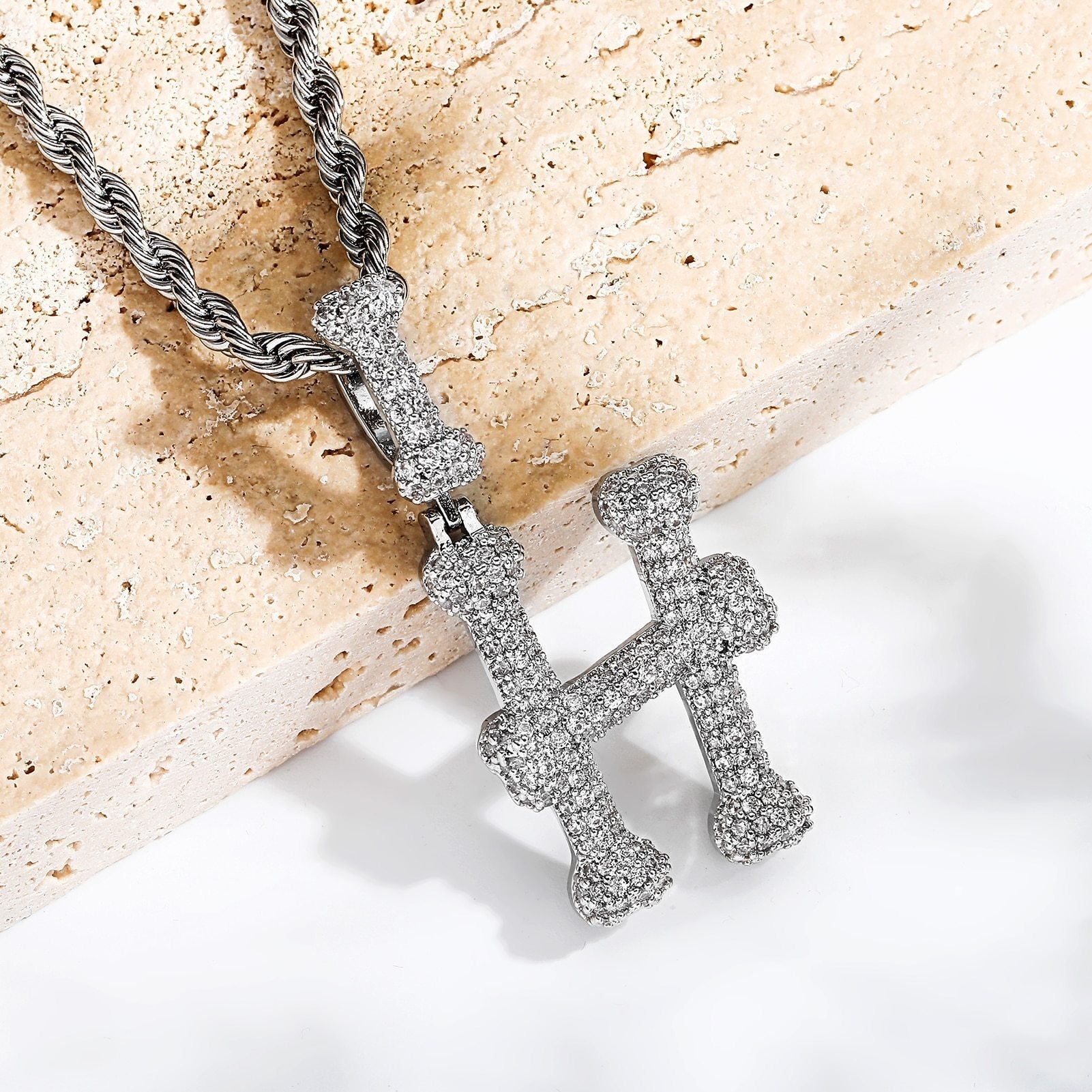 Bone Letter Pendant 14K - ICECI