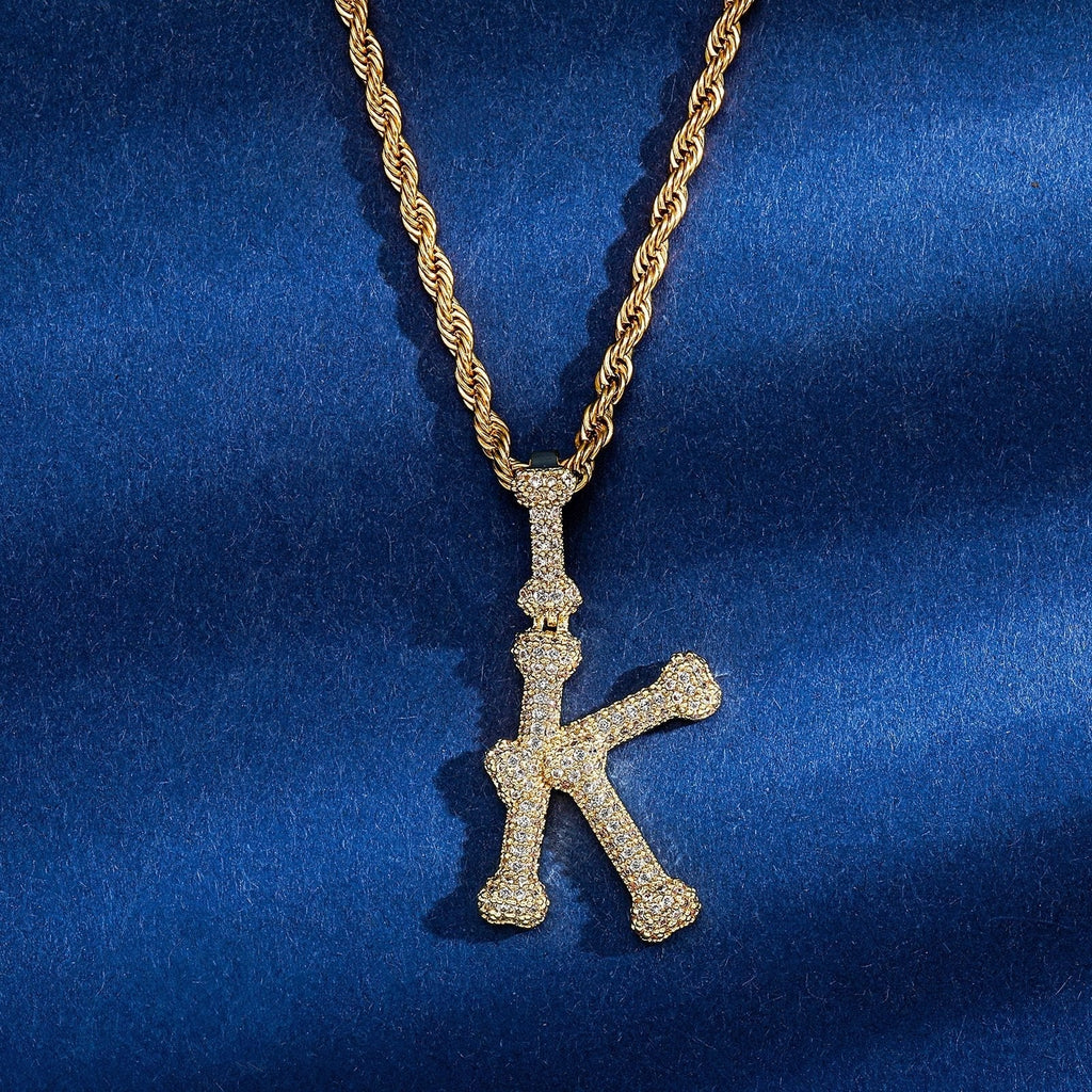 Bone Letter Pendant 14K - ICECI