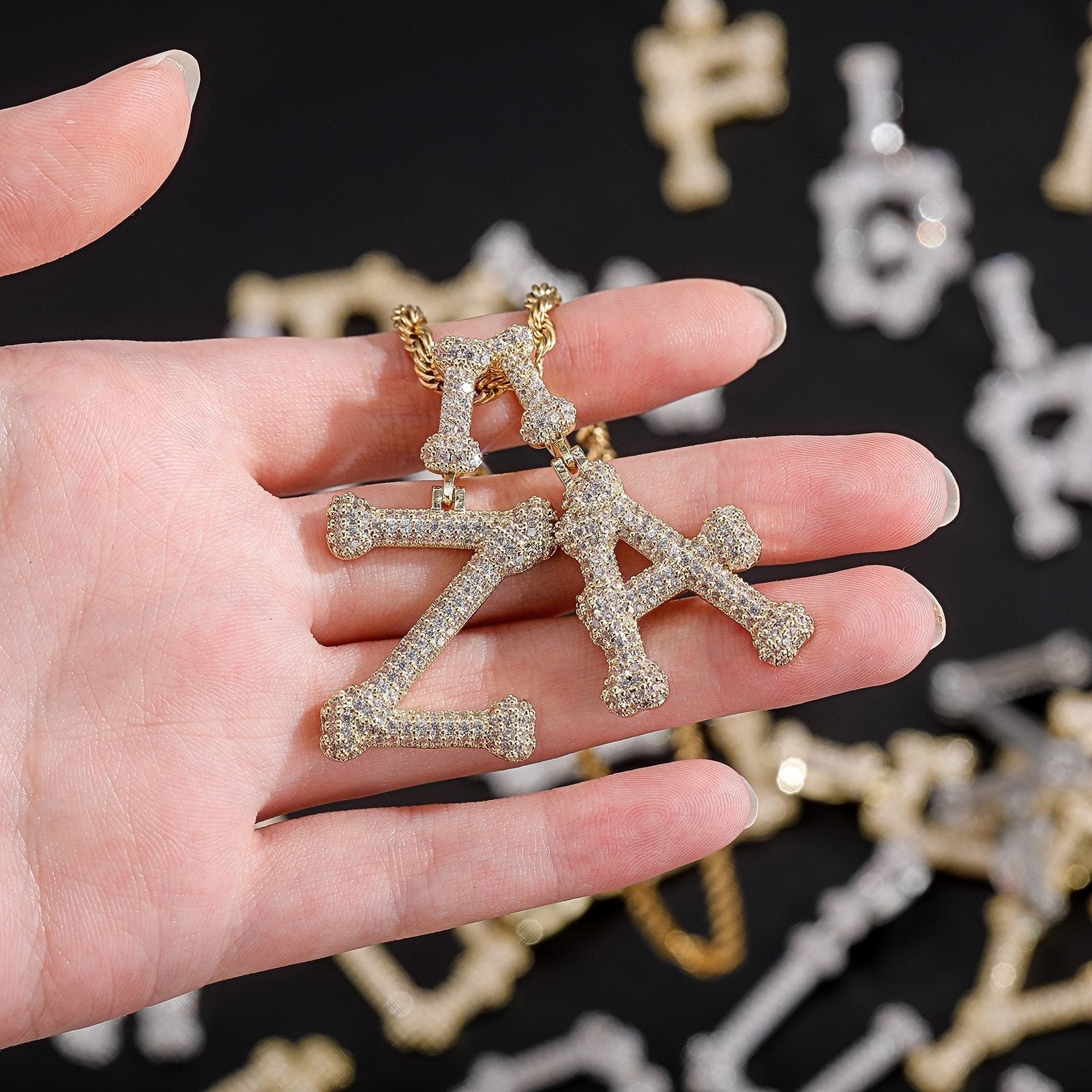 Bone Letter Pendant 14K - ICECI