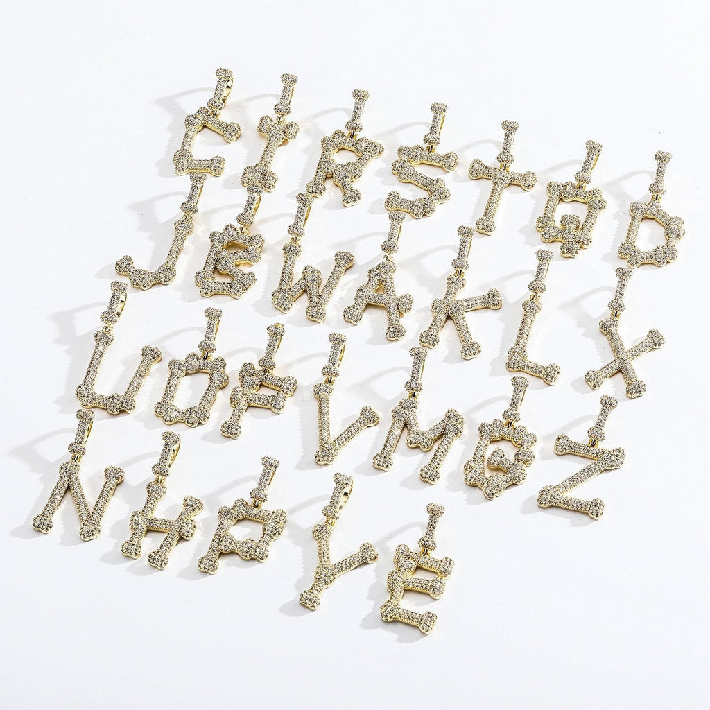 Bone Letter Pendant 14K - ICECI