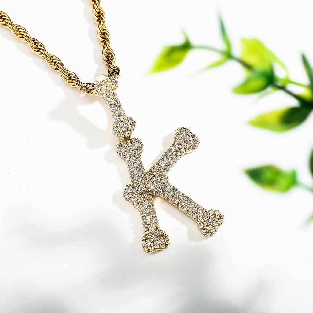 Bone Letter Pendant 14K - ICECI