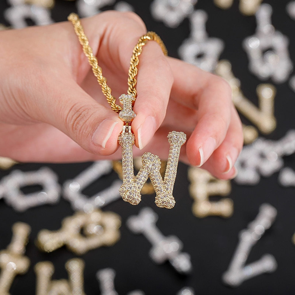 Bone Letter Pendant 14K - ICECI