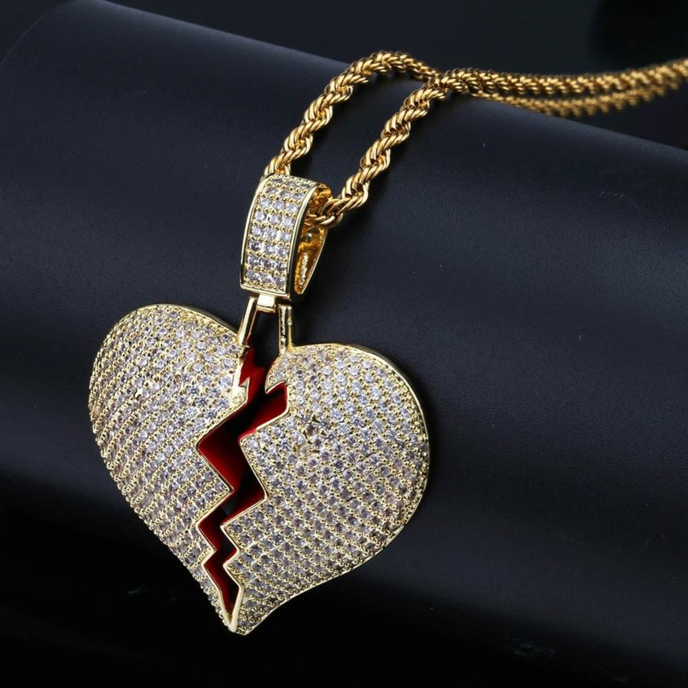 Broken Heart Pendant 18K - ICECI