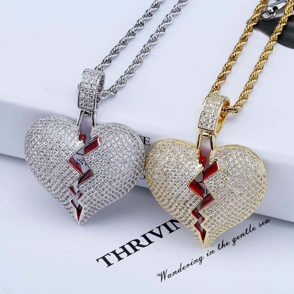 Broken Heart Pendant 18K - ICECI