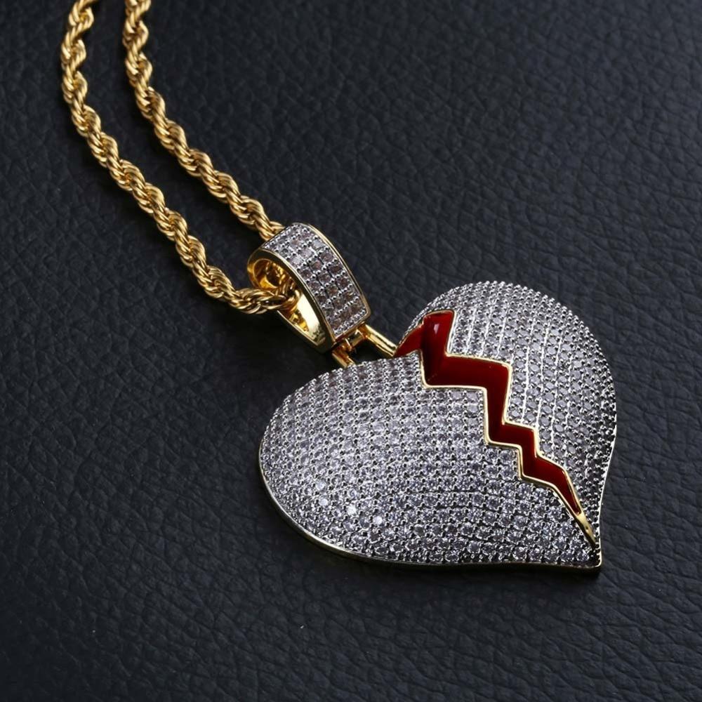 Broken Heart Pendant 18K - ICECI