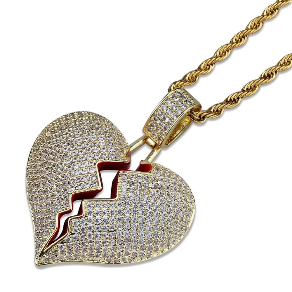 Broken Heart Pendant 18K - ICECI
