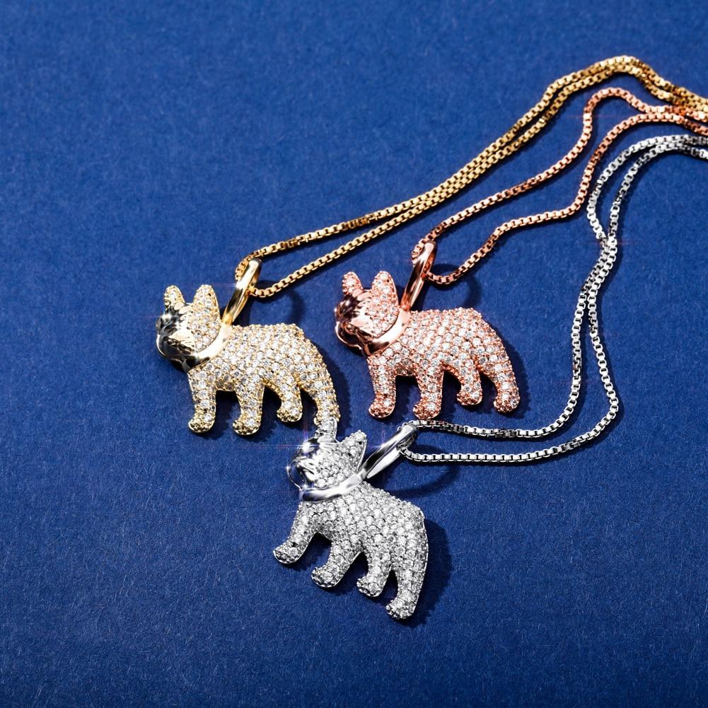 Bulldog Pendant 14K x Sterling Silver - ICECI
