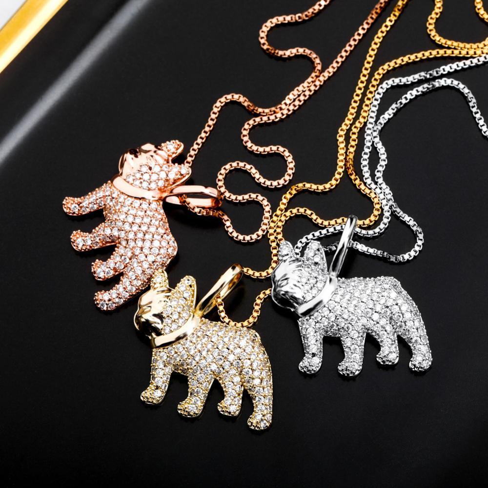 Bulldog Pendant 14K x Sterling Silver - ICECI