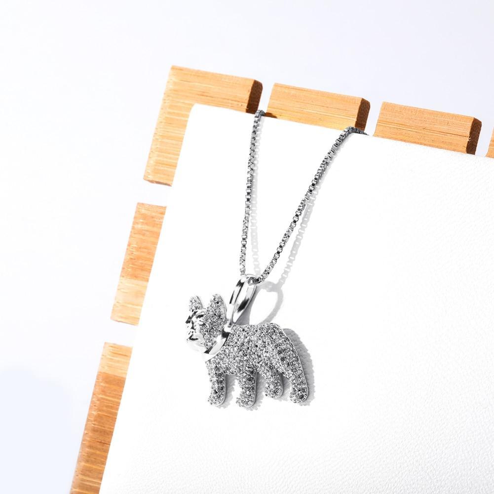 Bulldog Pendant 14K x Sterling Silver - ICECI