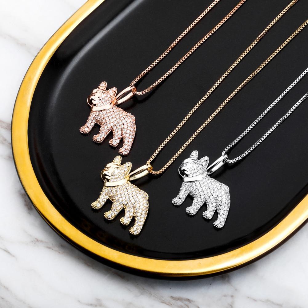Bulldog Pendant 14K x Sterling Silver - ICECI