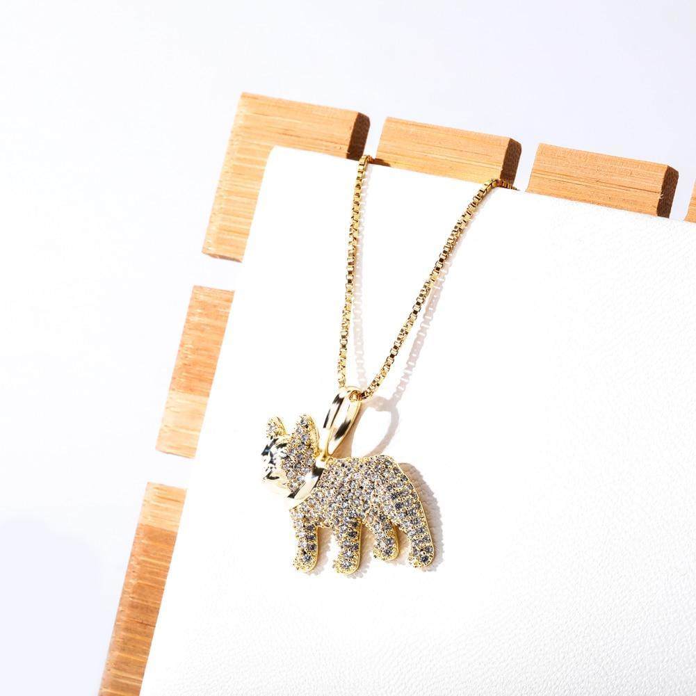 Bulldog Pendant 14K x Sterling Silver - ICECI