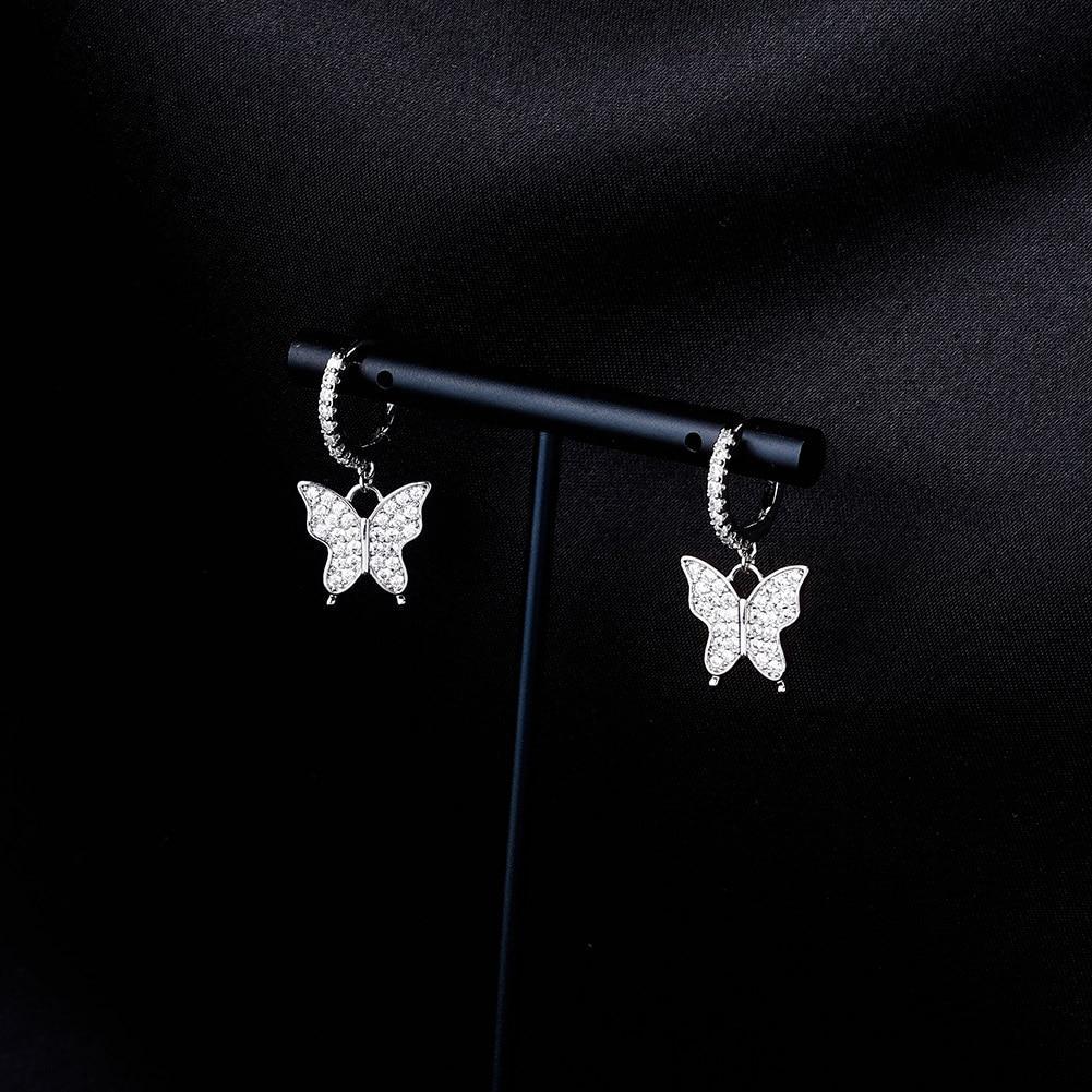 Butterfly Drop Earrings 14K - ICECI