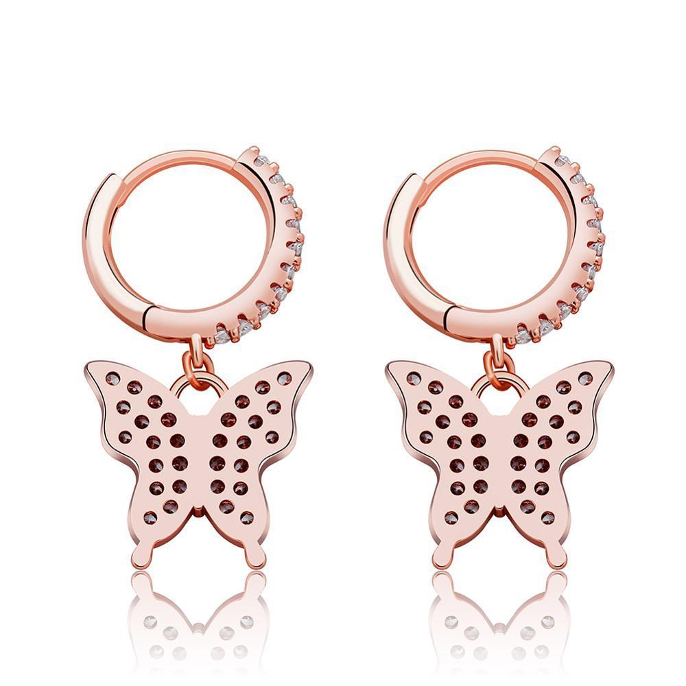 Butterfly Drop Earrings 14K - ICECI