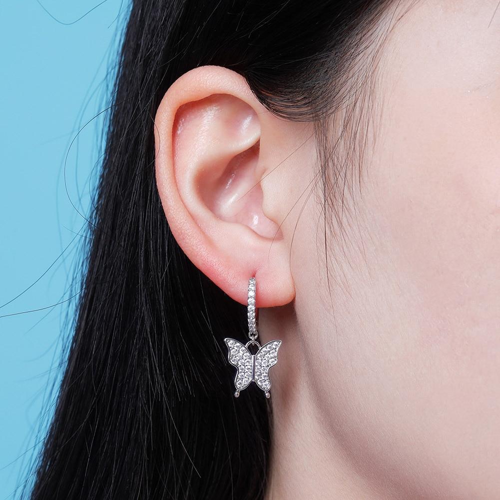 Butterfly Drop Earrings 14K - ICECI