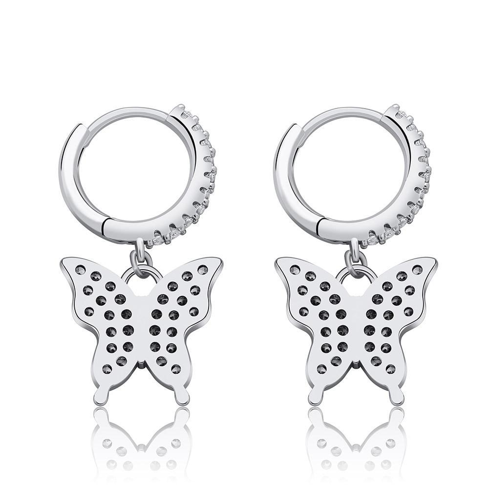 Butterfly Drop Earrings 14K - ICECI