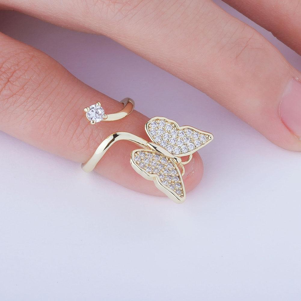 Butterfly Nail Ring 14K - ICECI
