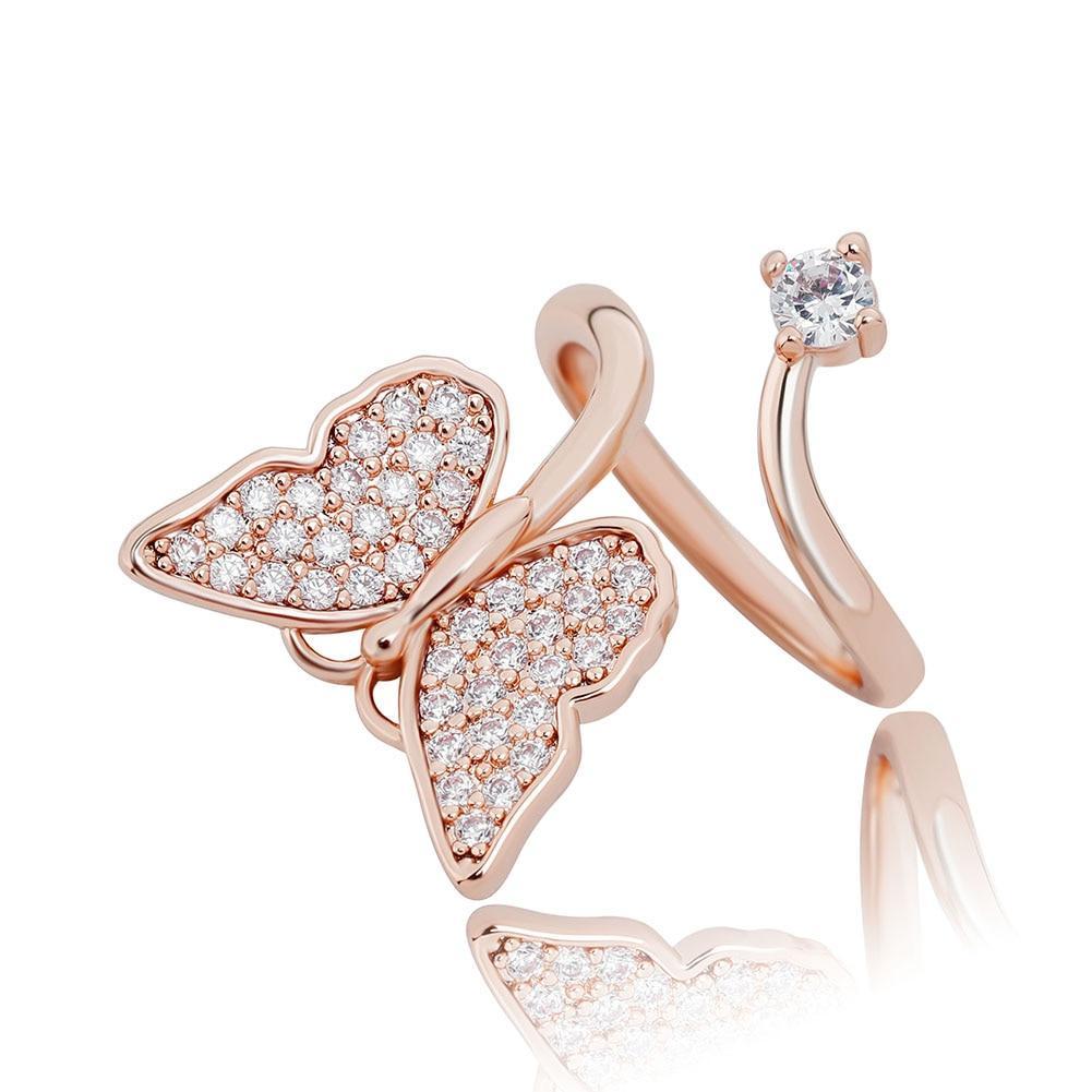 Butterfly Nail Ring 14K - ICECI