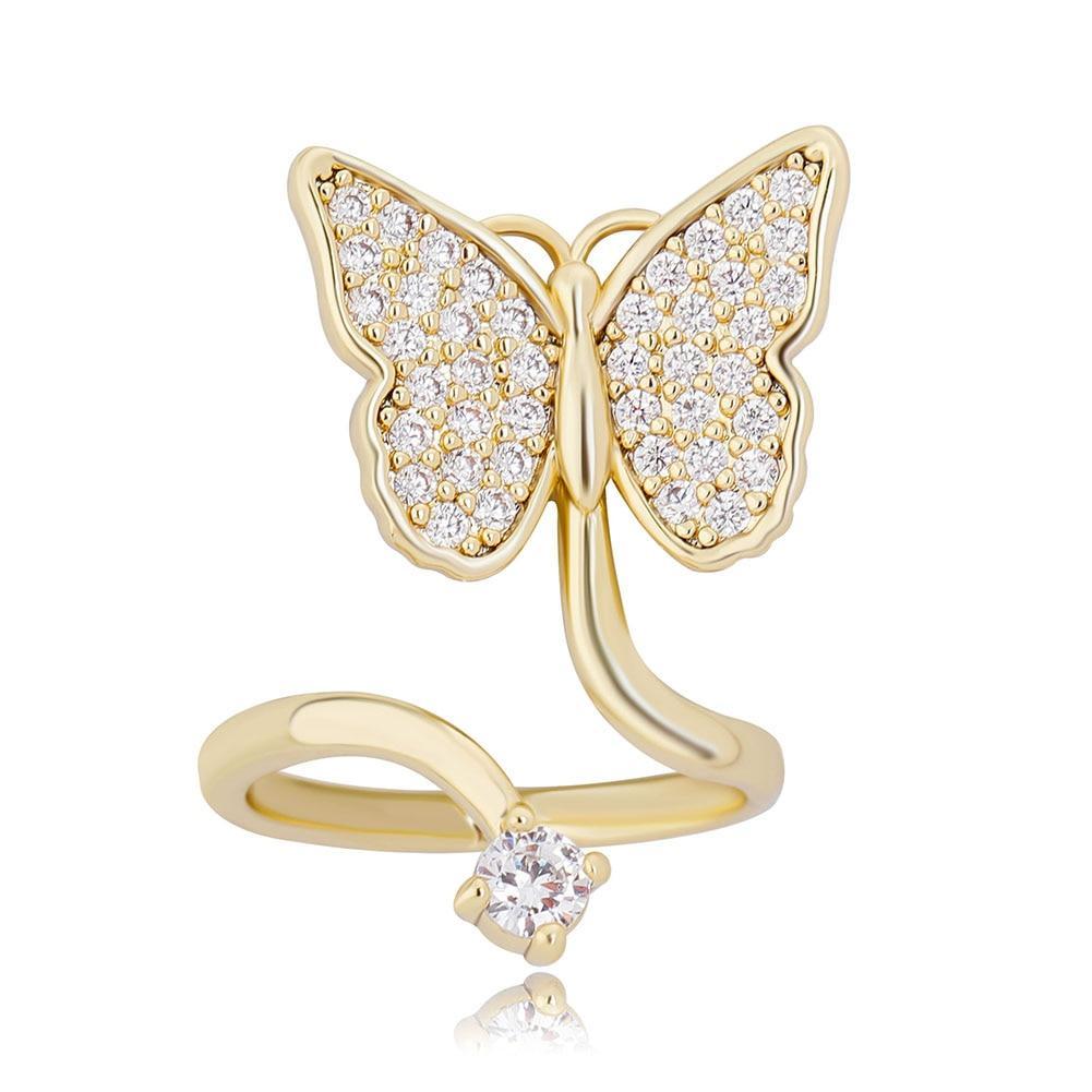 Butterfly Nail Ring 14K - ICECI
