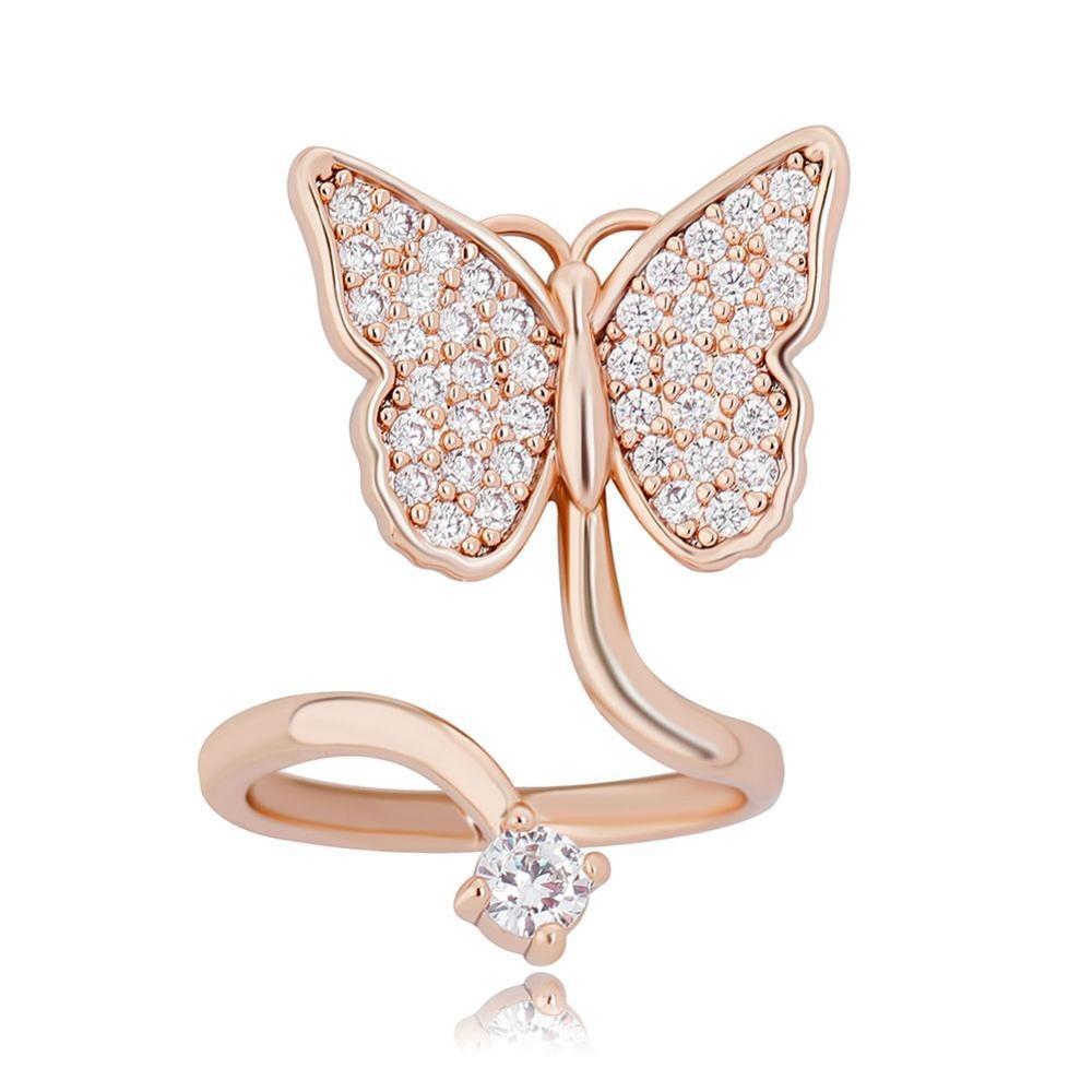Butterfly Nail Ring 14K - ICECI