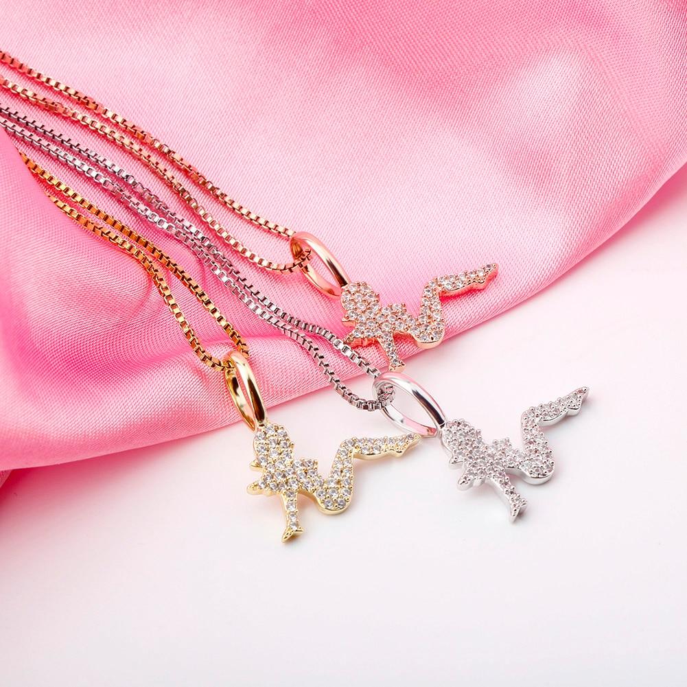 Charm Lady Pendant 14K x Sterling Silver - ICECI
