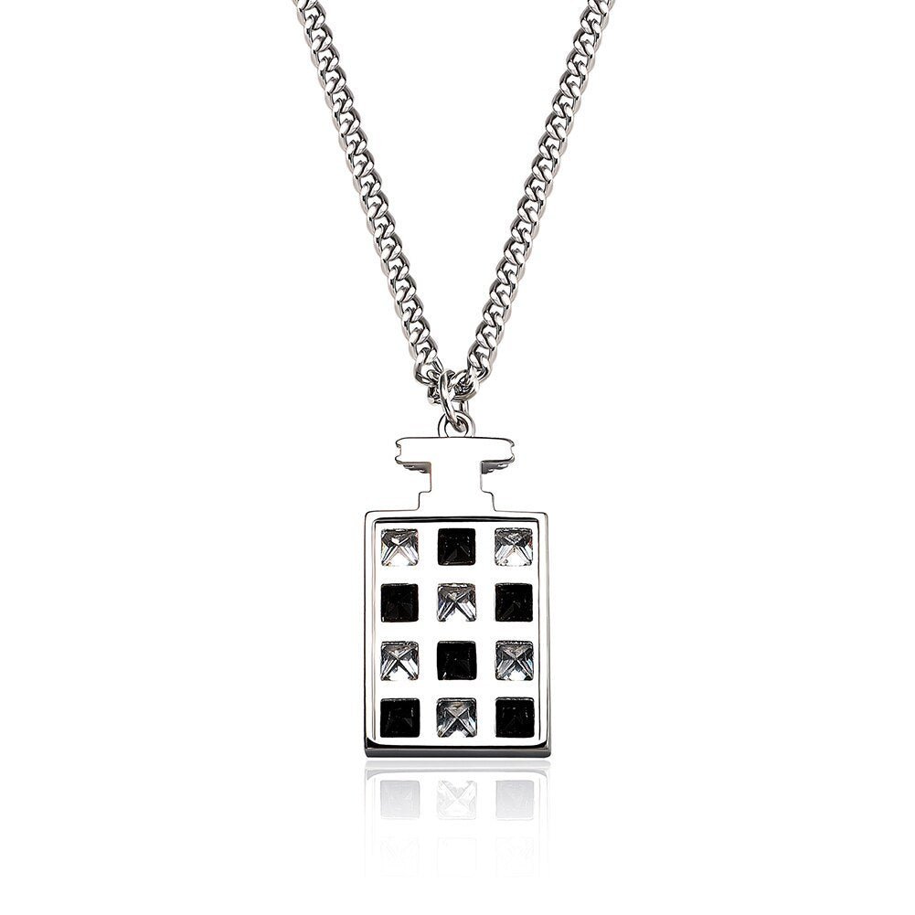 Checkerboard Perfume Bottle Pendant 14K - ICECI