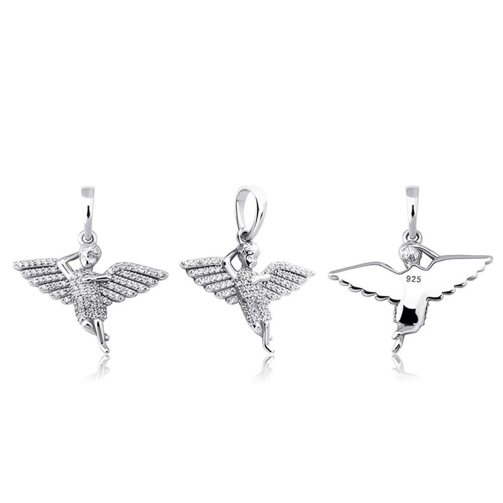 Cherub Angel Pendant 14K x Sterling Silver - ICECI
