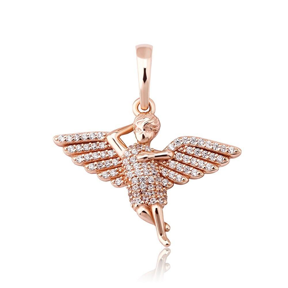 Cherub Angel Pendant 14K x Sterling Silver - ICECI