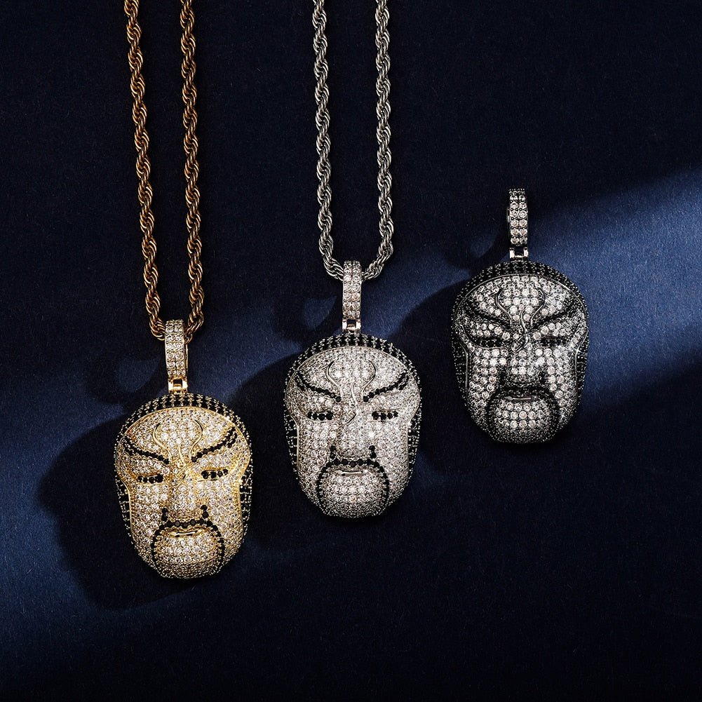 Chinese Opera Mask Pendant 14K - ICECI