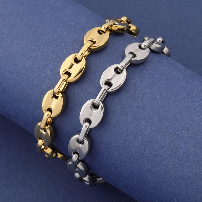 Coffee Bean Link Bracelet 18K - ICECI