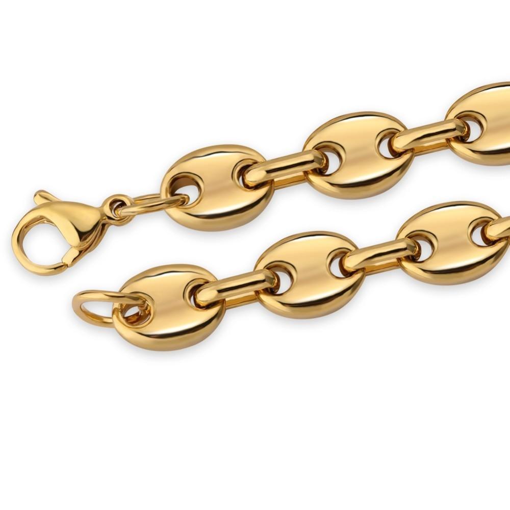 Coffee Bean Link Bracelet 18K - ICECI