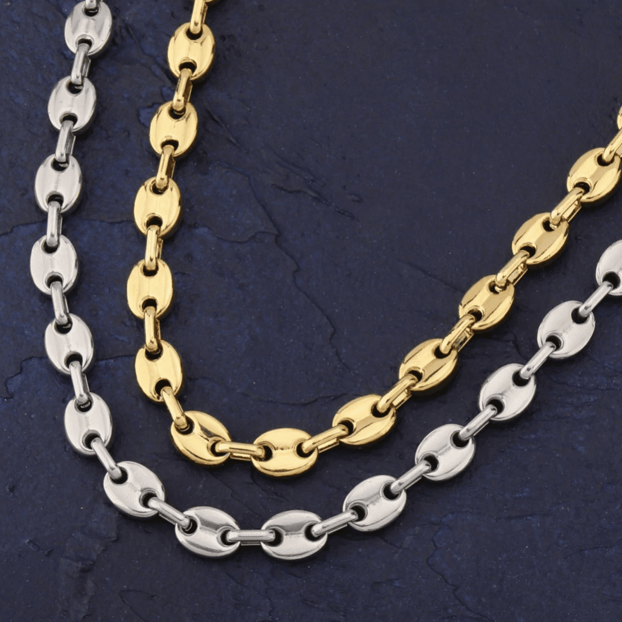 Coffee Bean Link Chain 18K - ICECI