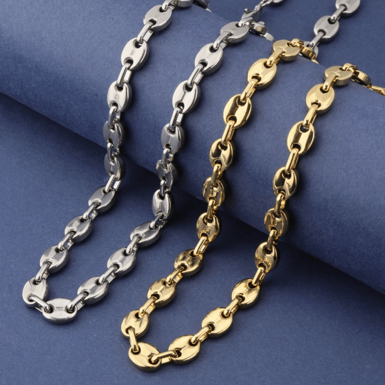 Coffee Bean Link Chain 18K - ICECI