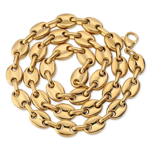 Coffee Bean Link Chain 18K - ICECI