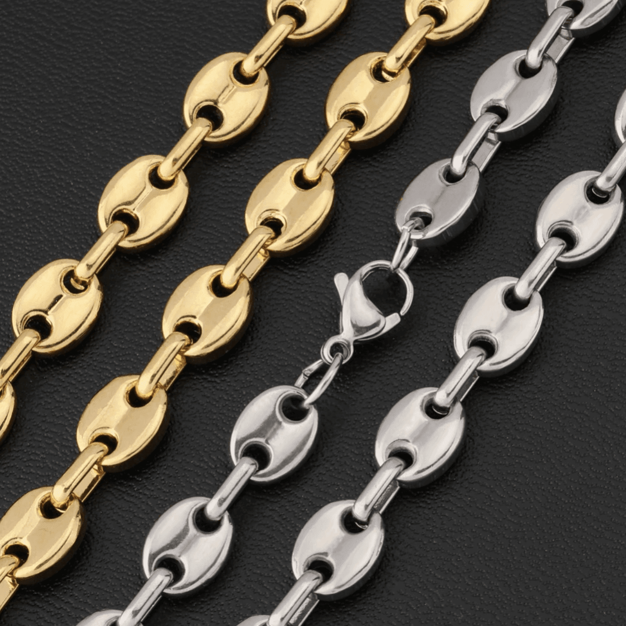 Coffee Bean Link Chain 18K - ICECI
