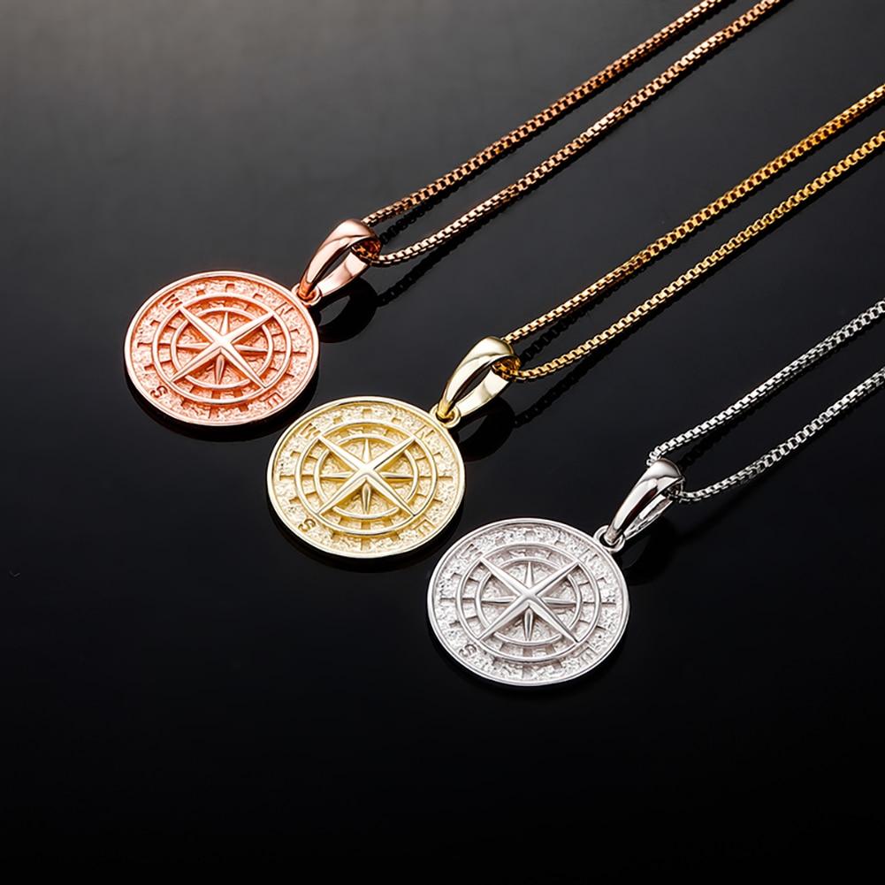 Compass Pendant 14K x Sterling Silver - ICECI