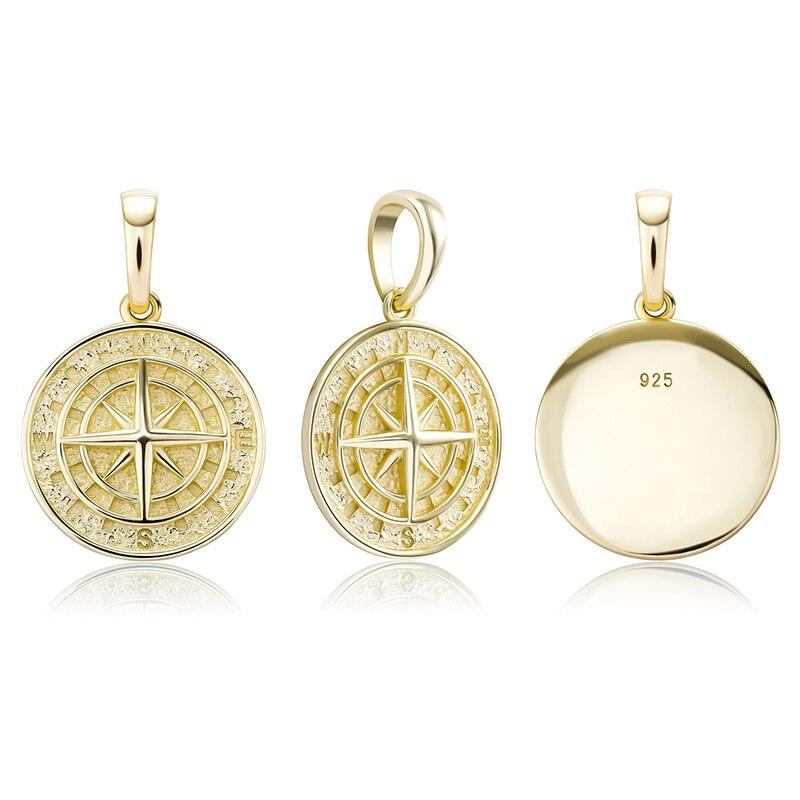 Compass Pendant 14K x Sterling Silver - ICECI