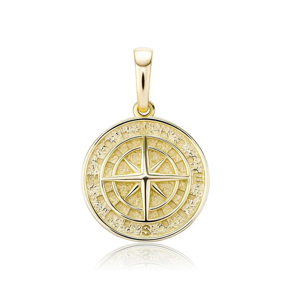 Compass Pendant 14K x Sterling Silver - ICECI