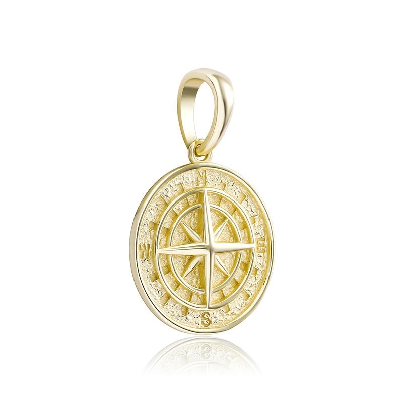 Compass Pendant 14K x Sterling Silver - ICECI