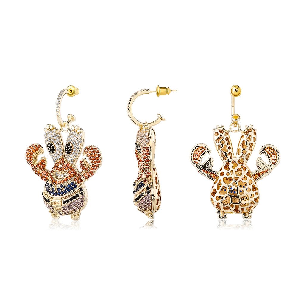 Crab Cartoon Earrings 14K - ICECI