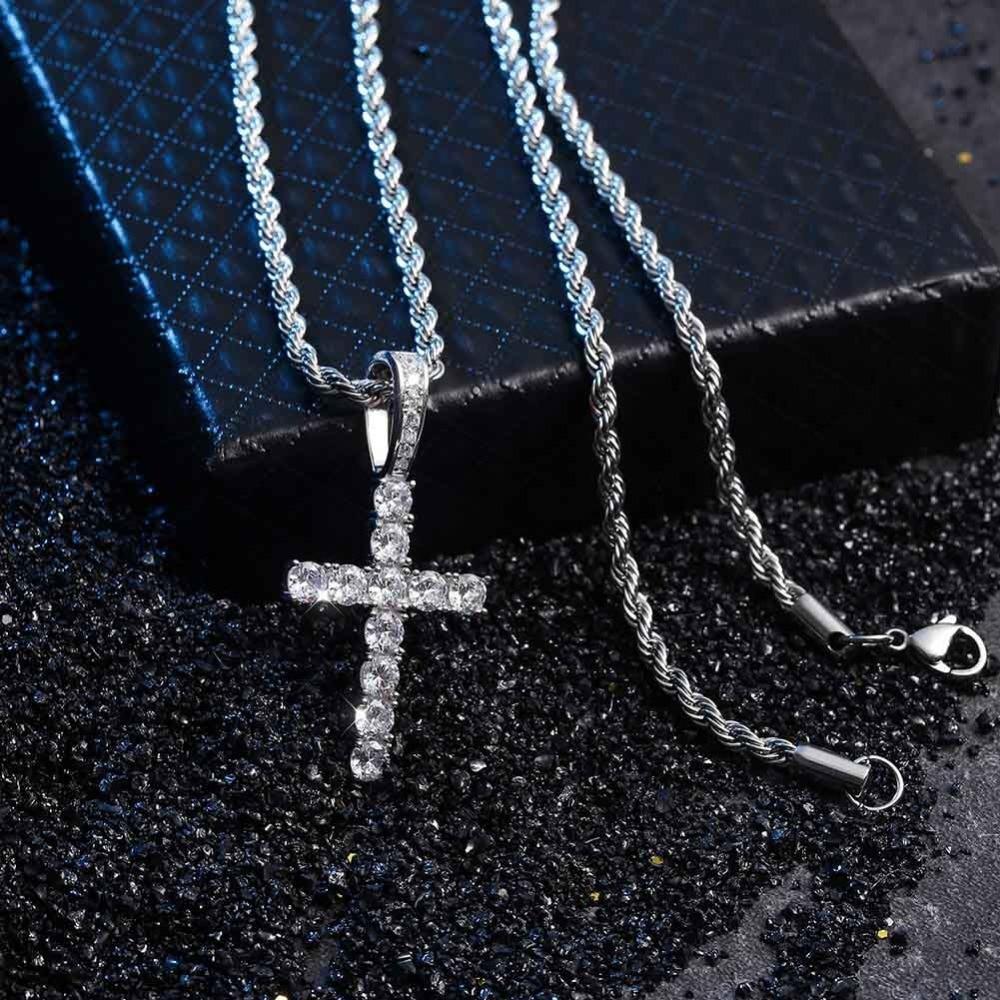 Cross Pendant 14K x Sterling Silver - ICECI