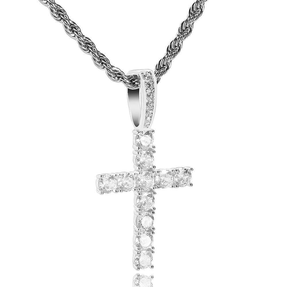Cross Pendant 14K x Sterling Silver - ICECI