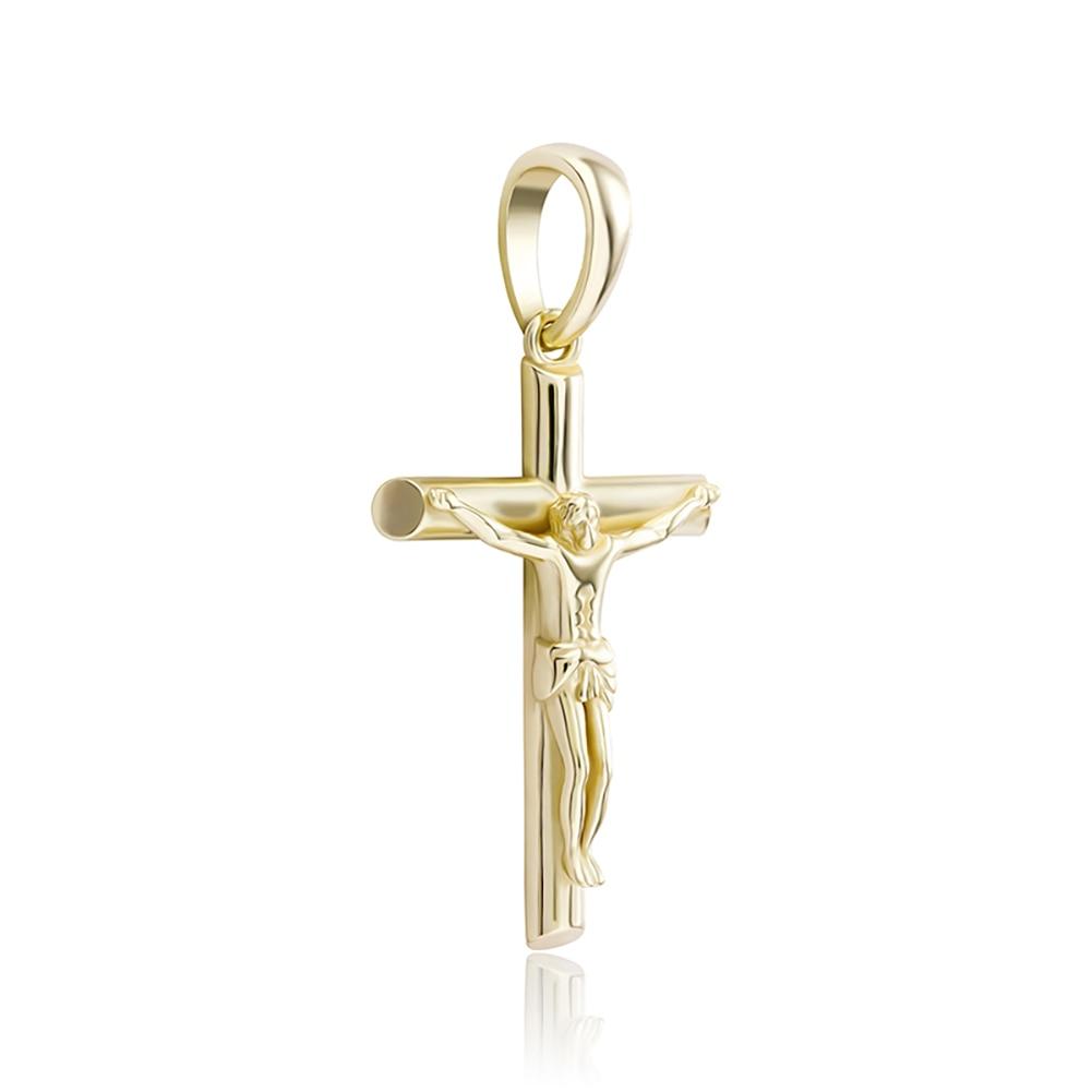 Crucifix Pendant 14K x Sterling Silver - ICECI