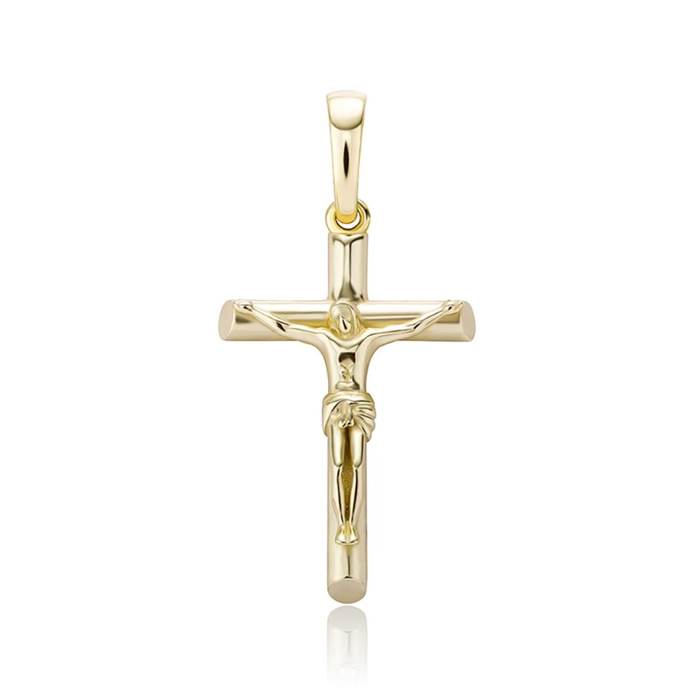 Crucifix Pendant 14K x Sterling Silver - ICECI